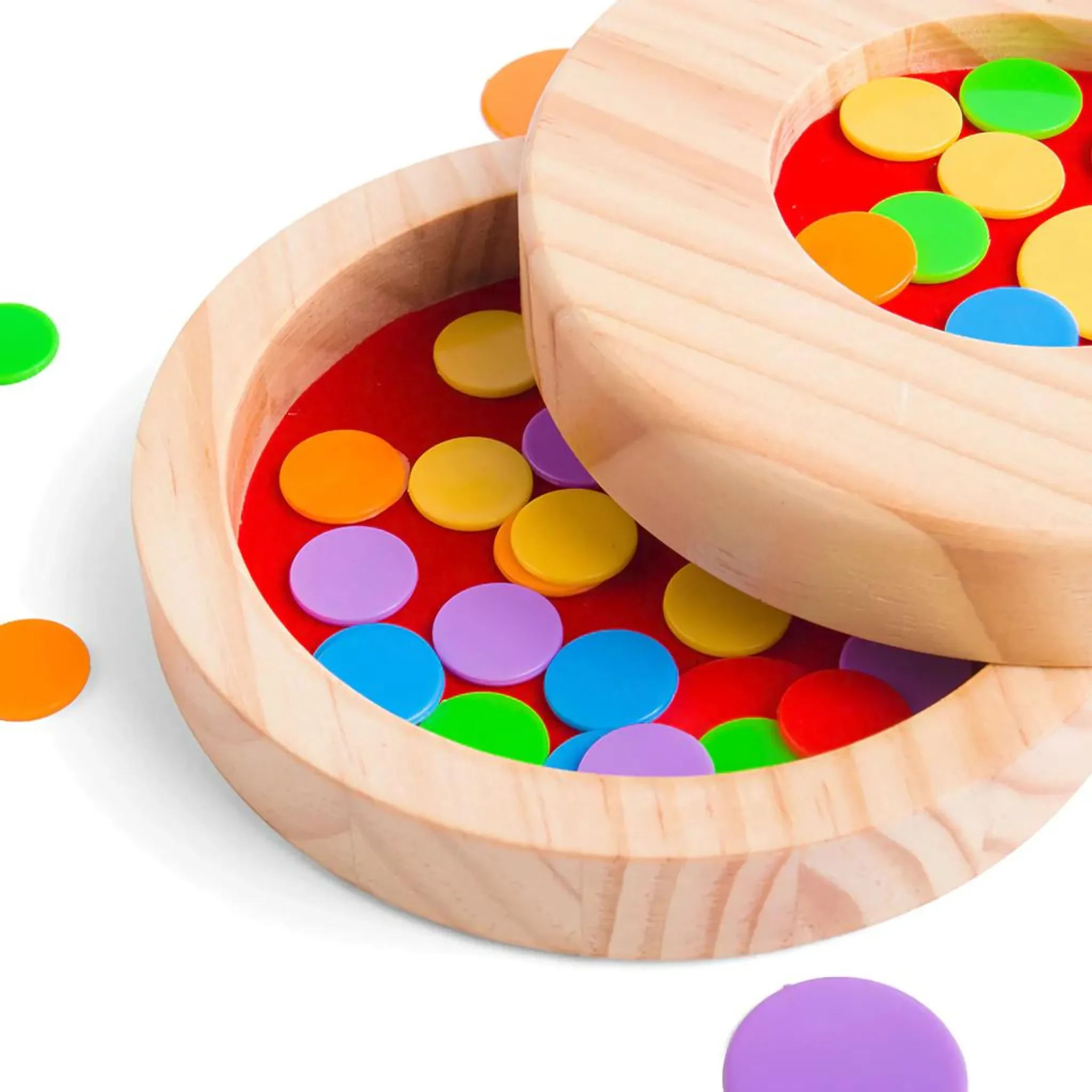 BigJigs Holz Tiddly Winks – klassisches Kinderspiel